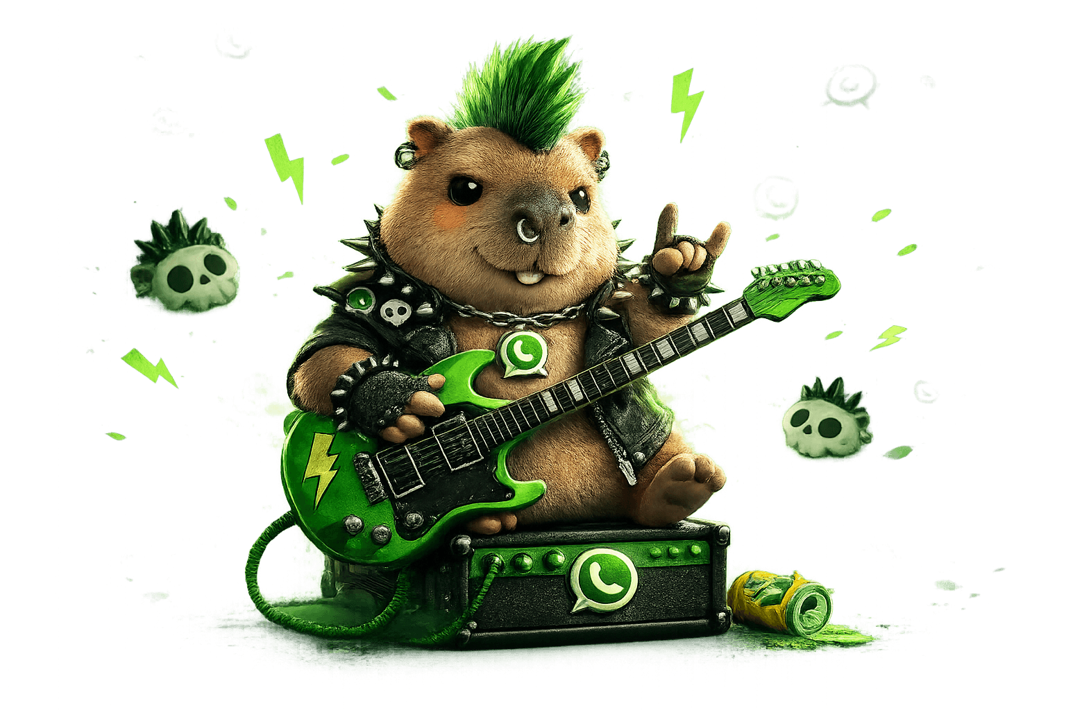 Mascota WAOps (carpincho punk)